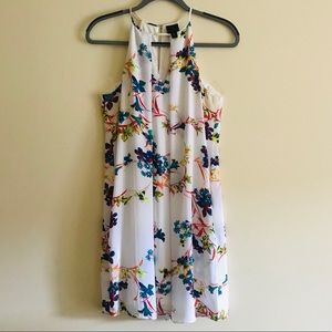 Worthington White Floral Halter Dress